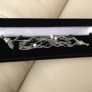 David Yurman Pearl O& Onyx bracelet